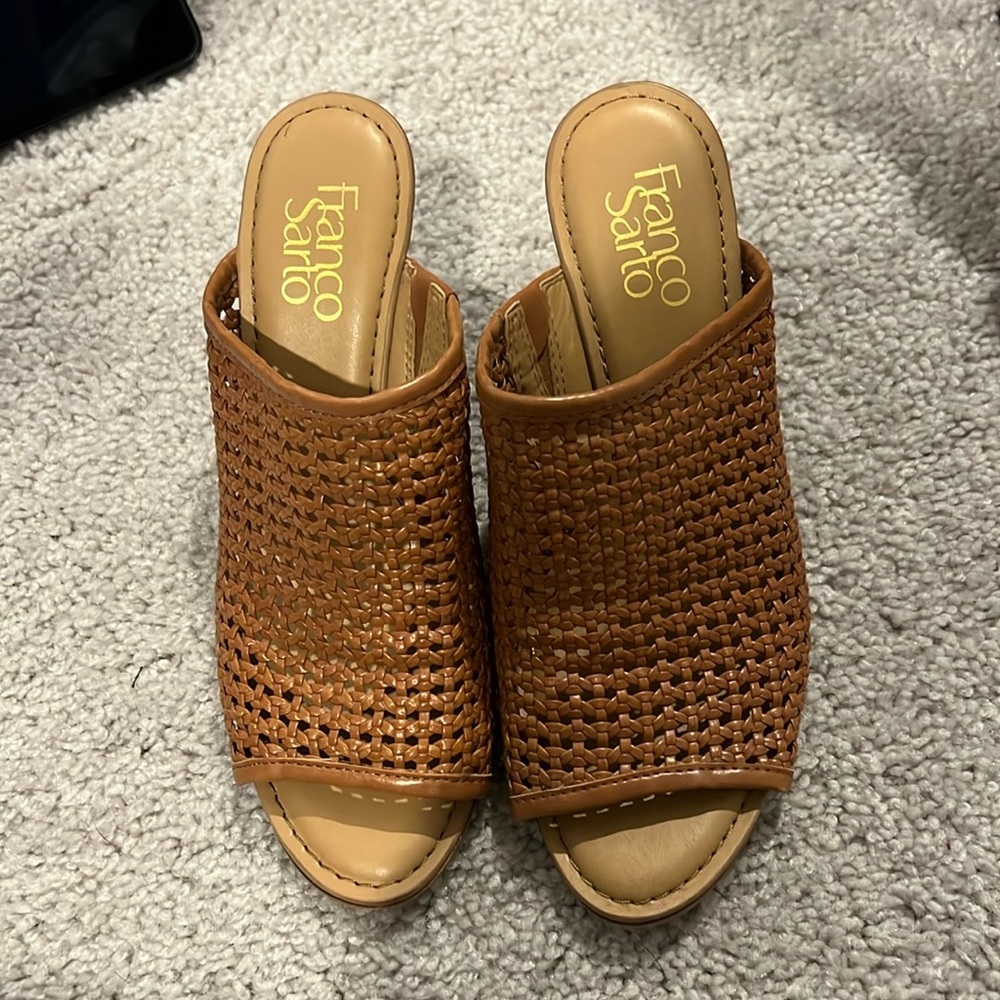 Franco Sarto Yvette Wedge Woven Sandals 6.5